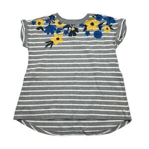 Tea Collection Striped Flower Shirt